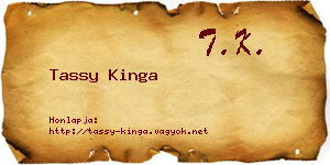 Tassy Kinga névjegykártya